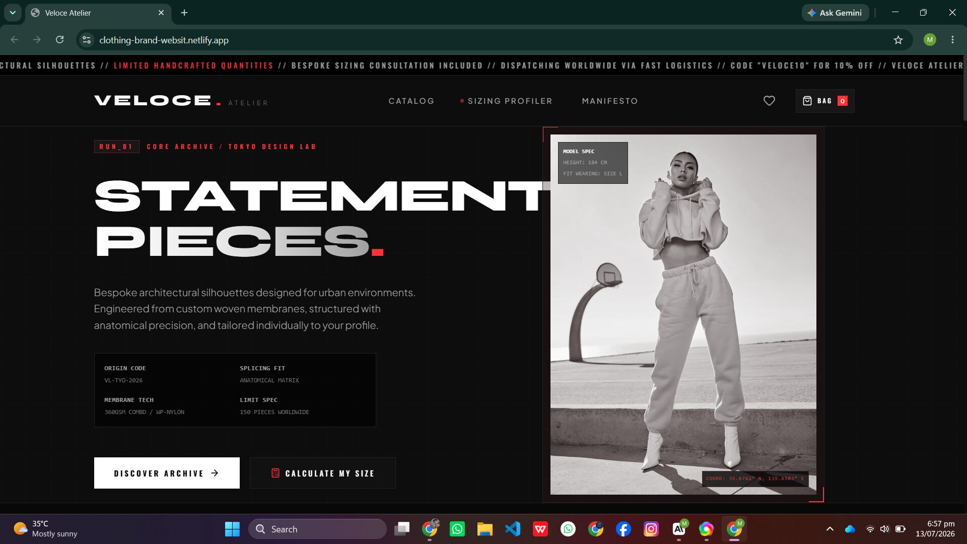 Clothing Brand website by Muhammad Tayyab