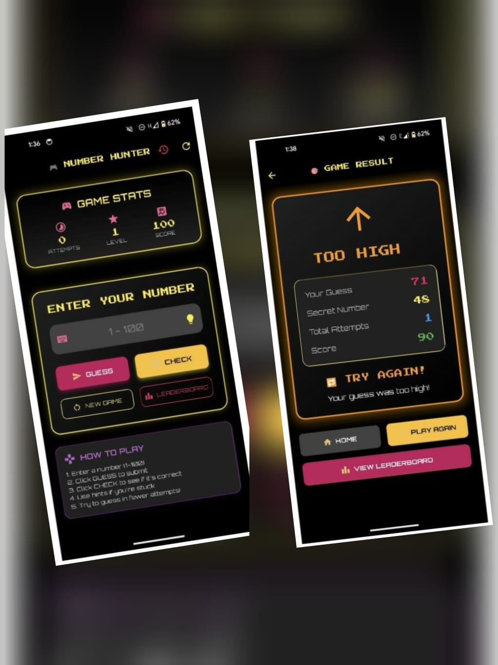Number Hunter Game by Muhammad Tayyab