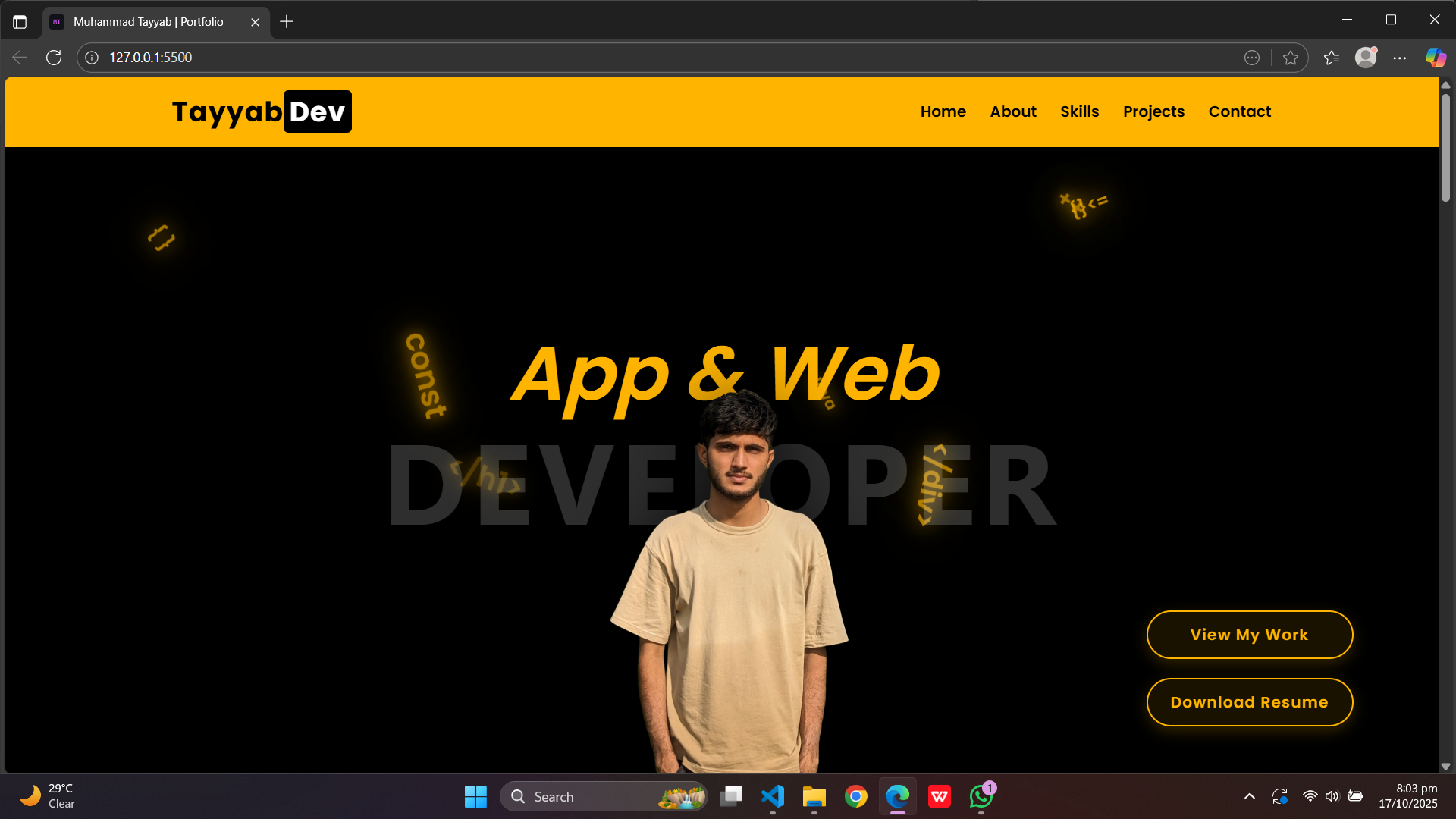 Portfolio Website by Muhammad Tayyab