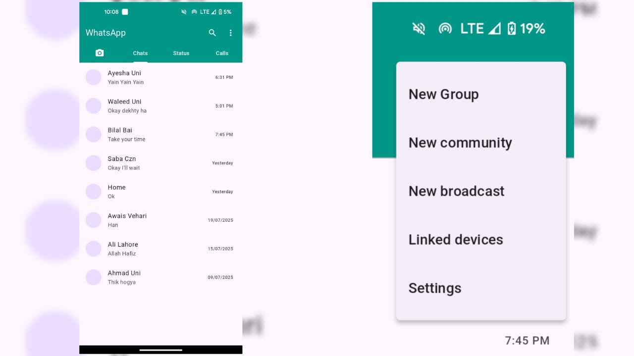 WhatsApp UI Clone by Muhammad Tayyab
